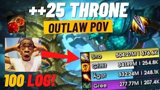 100 LOGGING IS EASY  ++25 Throne  Outlaw Rogue POV  376k Overall NoAug