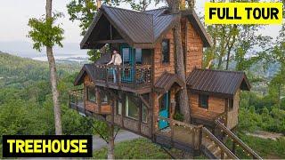 2-STORY TREEHOUSE AIRBNB FULL TOUR Luxury Treehouse w Amazing Views