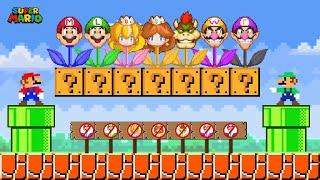 Super Mario Bros. but there are MORE Custom Flower All Characters  Game Animation