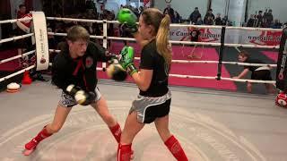 15 Yr Old Kickboxing Girl Trains With 4 X World Jr Champion