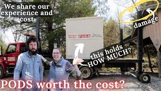 PODS Review & Experience  Worth the Cost?  What Fits in a 7 foot Container  cross country move