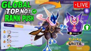 Global Top No.1 Rank Push lets do it Live Day 10 Pokemon unite