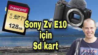 Sony ZV-E10 için SD kart?
