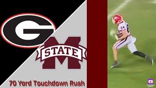 Ladd McConkey 70 Yard Rushing Touchdown  No. 1 Georgia vs. Mississippi State