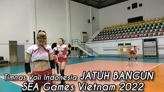 Jatuh bangun Timnas voli putri Indonesia  Passing Drill  SEA Games Vietnam 2022 #seagames