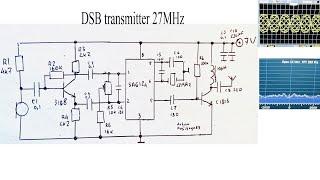 DSB radio transmitter at 27 MHz on sa612a chip