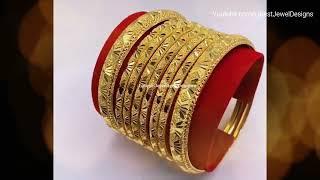 Six Piece Gold Bangles With Weight  New Gold Bangles New Designs