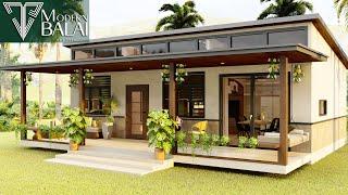 Simple Life in a Farmhouse 3-Bedroom Tiny House Design Idea  8.5x10 Meters