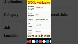 DFCCIL New Vacancy 2023  DFCCIL Form Fill Up 2023  DFCCIL Syllabus 2023 #shorts #job #viral