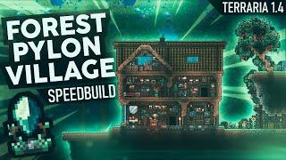 Forest Pylon Village Speed Build  Part 1  Terraria 1.4