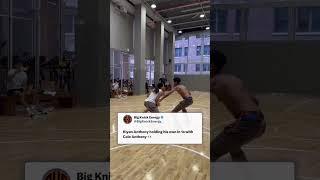 Kiyan Anthony and Cole Anthony playing 1v1  via cbrickley603IG ht BickKnickEnergy_X #shorts