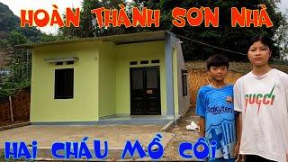 TẬP 28 - HOÀN THÀNH SƠN NHÀ HAI CHÁU MỒ CÔI CHA MẸ BỎ ĐI .MÀU SƠN LÀM NỔI BẬT NGÔI NHÀ MỚI