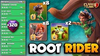 +320 EASILY Get 3 StarsROOT RIDER Spam Overgrowth SpellsTH16 Attack StrategyClash Of Clans