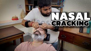 Asmr Skin cracking Head massage by Indian barber Shamboo Releif stress n Anxiety