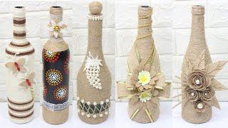 10 Jute bottle decoration ideas  Home decorating ideas easy #2