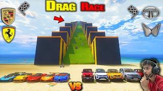 Powerful 6X6 Cars  Vs Super cars Sky ️Mega Ramp Drag Race Challenge GTA 5