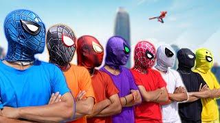 What If ALL COLOR SPIDER-MAN In 1 House ???  Colorful SuperHero Movie 