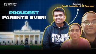 Parents Celebrate NST Students Secure Paid Internship at IIT Roorkee