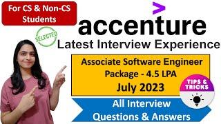 Accenture Latest Interview Experience 2023 All Interview Questions & Answers  ASE  TR+HR  4.5LPA