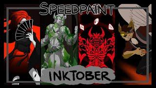 Inktober Days 13 - 16  Speedpaint