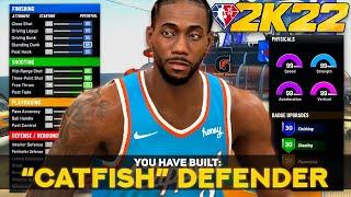 NBA 2K22 RARE CATFISH BUILD - BEST POWER FORWARD BUILD - DEMIGOD POWER FORWARD BUILD 2K22