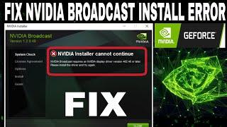 How to Fix NVIDIA Broadcast New Update Display Driver Error  Fix Nvidia Display Driver Problem