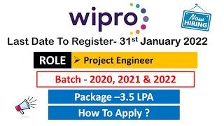 Wipro Elite NTH  20202021 & 2022  Project Engineer  Eligibility  Test Pattern