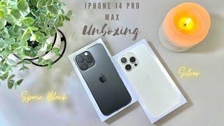 iPhone 14 Pro Max Aesthetic Unboxing  Silver & Space Black 256GB + accessories #apple #iphone