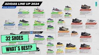 adidas Running shoes lineup Scheme and Explanation 2024