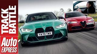 2021 BMW M3 Competition vs Alfa Romeo Giulia Quadrifoglio Steve Sutcliffe Track Battle