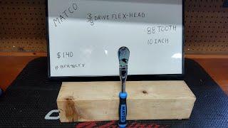 MATCO 38 drive flex-head ratchetbrand newunboxingmy thoughtsis it worth the price tag