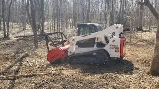Bobcat T770 with Fecon Forestry Mulcher Part11
