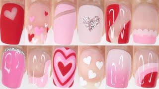 40 VALENTINES DAY NAIL DESIGNS 2024  huge valentines day pink nail art compilation