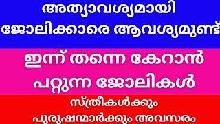 Job Vacancy Kerala today 2024 Kerala job vacancy Malayalam