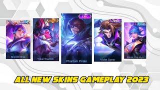 ALL NEW SKINS GAMEPLAY 2023  MLBB UPCOMING SKINS  MOBILE LEGENDS