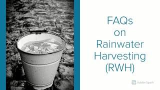 FAQs on Rainwater Harvesting