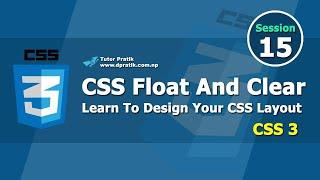 CSS Float Property And CSS Clear Property Session 15  Tutor Pratik