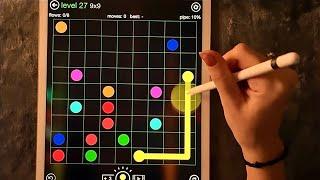  iPad ASMR - Connecting the DOTS Flow Free PART 2 - Clicky Whispers