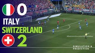  Switzerland  2-0 Italy EURO 2024 Match Highligths Videogame Simulation & Recreation