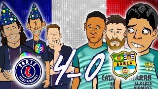 4-0 PSG vs BARCELONA The SongMSN go down together in Paris Champions League 2017