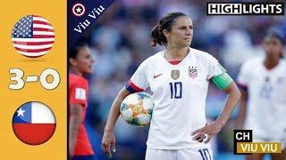 USA vs Chile 3-0 All Goals & Highlights  2019 WWC