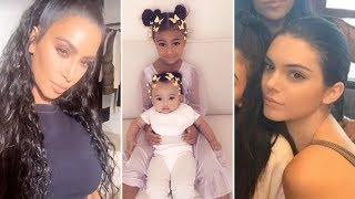 Kim Kardashian  Snapchat Videos  July 16th 2018  ft Kylie Jenner Kendall Jenner & North West