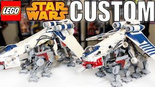 Custom LEGO Star Wars Republic Dropship with AT-OT Republic Bricks