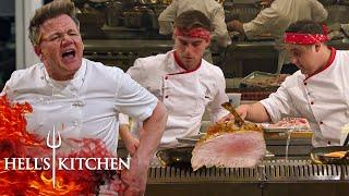 Laurel & Hardy Struggle to Cook Chicken as a Proposal Surprises Chef Ramsay  Hells Kitchen