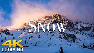 SNOW 4K ULTRA HD -  Scenic Relaxation Film with Peaceful Calming Music  Scenic Film