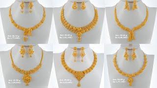 Latest Gold Necklace Sets 2024 With Weight And price  Shridhi Vlog