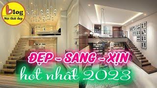 Cầu thang đẹp 2023 - Top những mẫu cầu thang nhà gác lửng xu hướng 2023