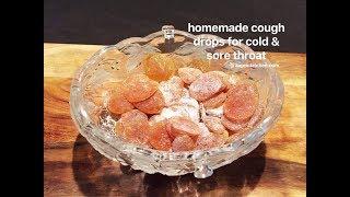 homemade cough drops for cold & sore throat  how to make lemon ginger cough drops  cough remedy