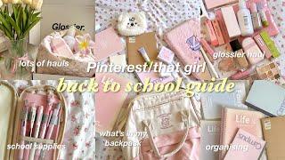 Pinterest school girl prep  what’s in my backpack notion setup school supplies  that girl
