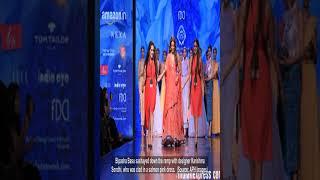 Amazon India Fashion Week AW18 Bipasha Basu lights up the ramp in Karishma Sondhi lehenga on Day 2